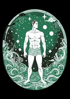 Man in Waves and Stars