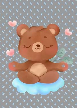 Cute Bear Meditating
