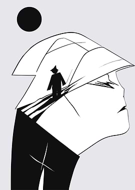 Silhouettes of Solitude: A Man Lost in an Inner World