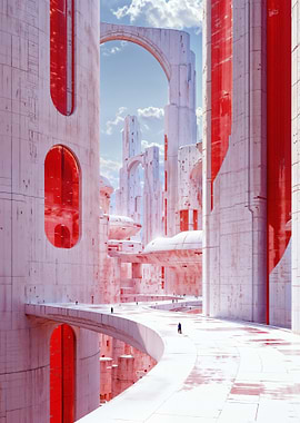 Inferno Futuristic Cityscape