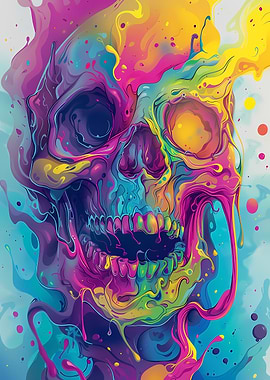 Colorful Skull Art