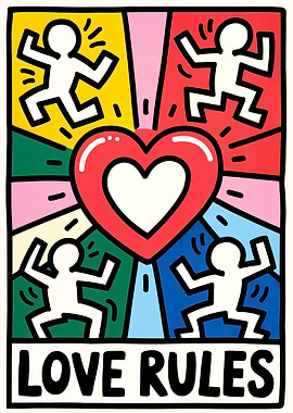 Love Rules Pop Art Print