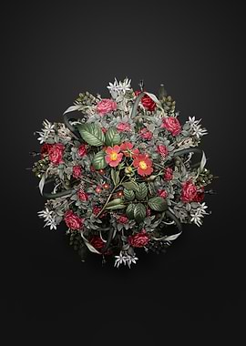 Redleaf Rose Wreath Floral Sphere