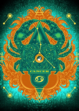 Cancer Zodiac Sign Art