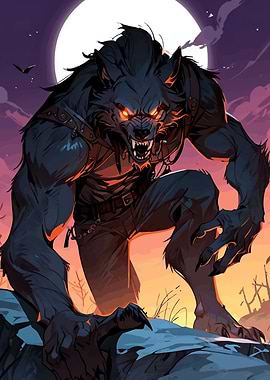 Werewolf Under Full Moon