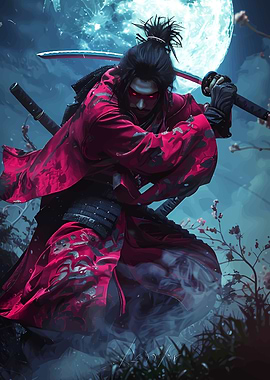 Red Eyes Samurai Warrior