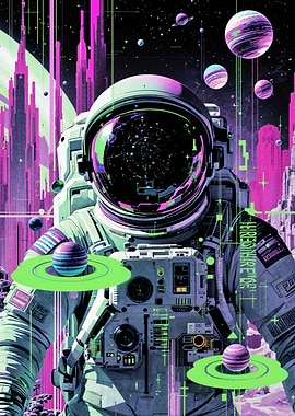 Retro Futuristic Astronaut