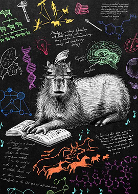 Capybara Studying Ethology B