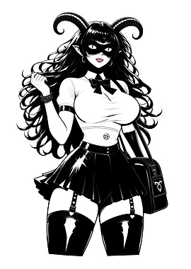 Demonic Babe - Gothic Succubus Schoolgirl (C)