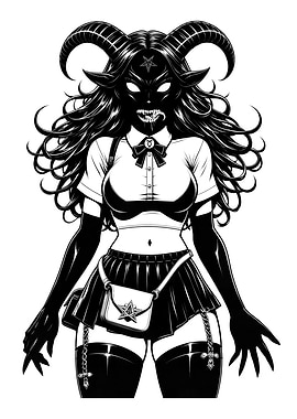 Demonic Babe - Gothic Succubus Schoolgirl (D)