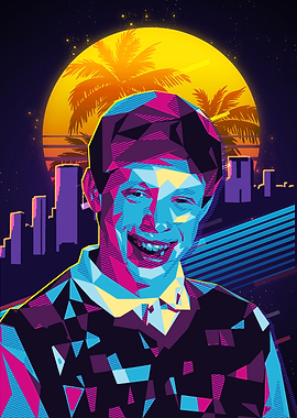 80s Retro Pop Art Portrait of bad luck brian meme