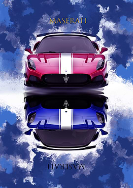 Maserati Sports Car Reflection
