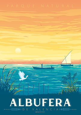 Albufera Valencia Spain Travel Art Print