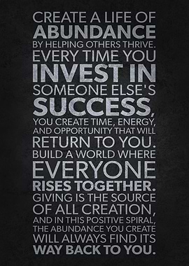 Abundance Success, Motivational Quote