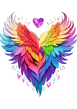 Rainbow Angel Wings