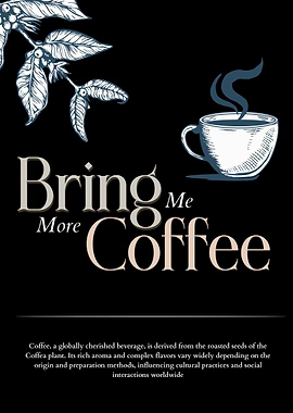 Bring Me More Coffee - Elegant Coffee Lovers Poster