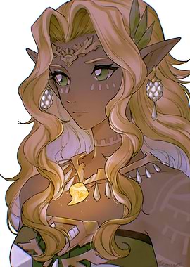 Elf with Golden Jewelry