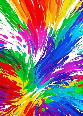 Rainbow Paint Explosion
