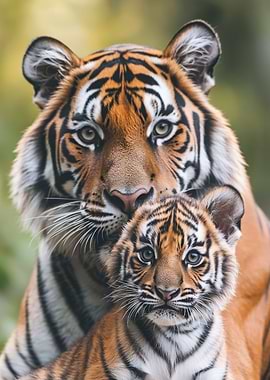 Tiger Cub and Mother