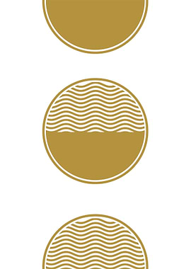 Gold Circle Wave Pattern