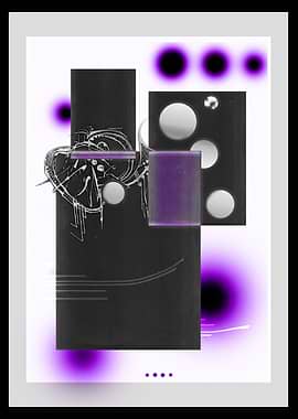 Monochrome Harmony with Purple Accents