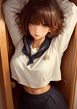 Anime Girl in School Uniform