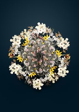 Floral Amaryllis Montana Wreath Mandala