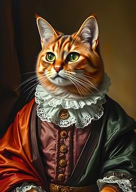 Cat in Renaissance Attire