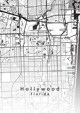 Hollywood Florida Map