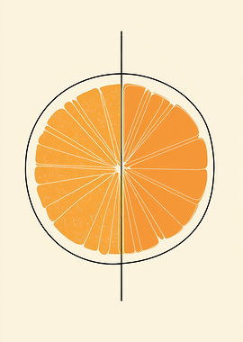 Minimalist Orange Slice