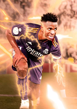 Soccer Player with Lightning