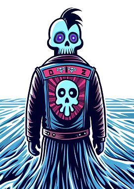 Abstract Undead Biker