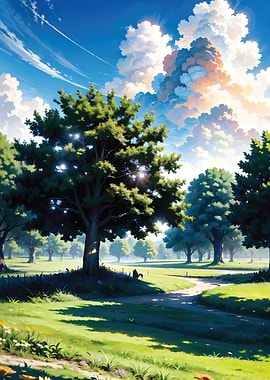 Sunny Meadow Landscape