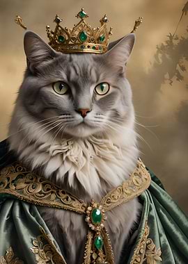 Cat King Portrait