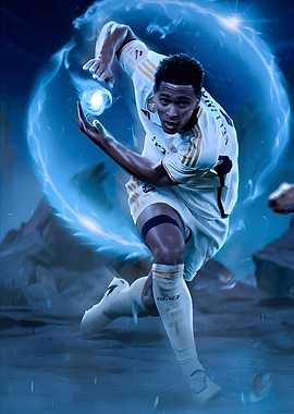 Soccer Player with Energy Blast