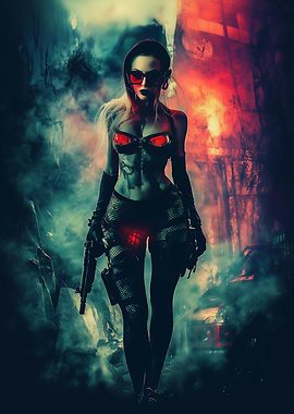 Cyberpunk Female Warrior