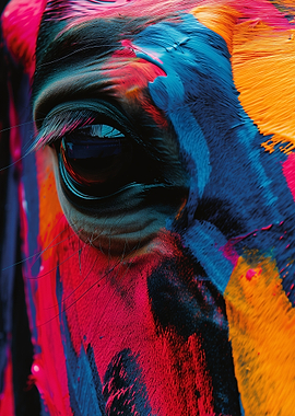 Horse Eye Abstract Art