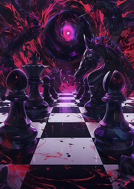 Chessboard with Dark Portal