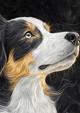 Dog Portrait in Black and White