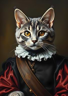 Cat in Renaissance Attire