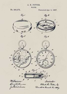 Watch Patent Illustration