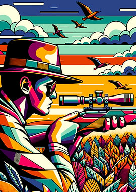 hunter colorfull wpap pop art