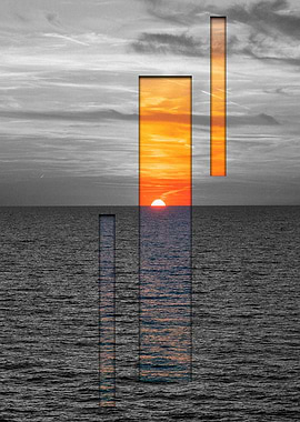 Sunset Sea Window