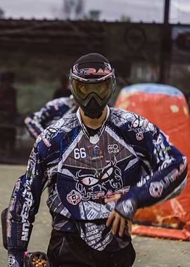 Paintball Player in Gear