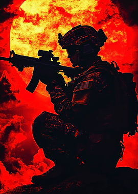 Silhouette Soldier