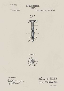 Screw Patent Illustration