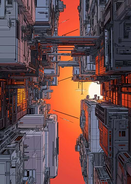 A space odyssey. inside the city.