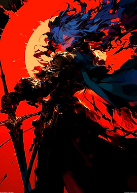 Anime Warrior with Sword