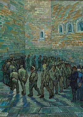 Prison Courtyard Painting