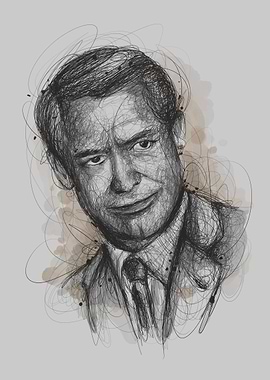 Cary Grant in Scribble art